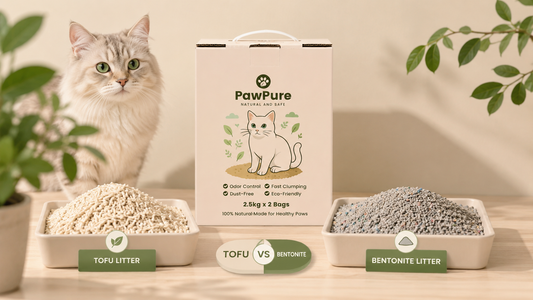 Tofu cat litter vs bentonite comparison guide by PawPure