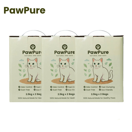 Tea & Millet Cat Litter – 3 Box – Natural Fresh Scent, Flushable, Eco-Friendly, Low Dust, Clumping