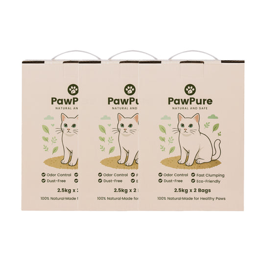 Tofu & Cassava Cat Litter – 3 Box – Natural Plant-Based, Flushable, Low Dust, Fast Clumping, Deodorizing